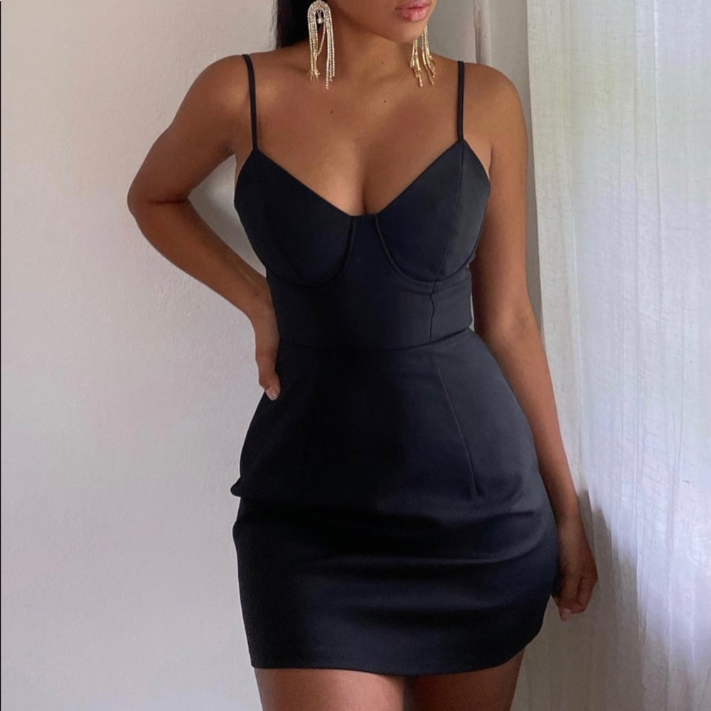 BRAND NEW Princess Polly mini black dress